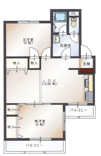 メゾン雁宿F_間取り_0