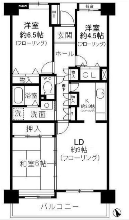 コーポレート小金井梶野通り 1号棟の間取り写真