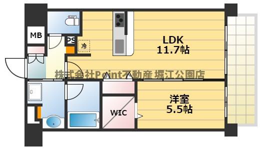 地下鉄長堀鶴見緑地線 京橋駅 徒歩7分 10階建 築7年の間取り写真