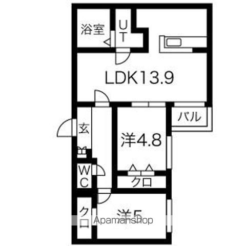 Pche山鼻 Cの間取り写真
