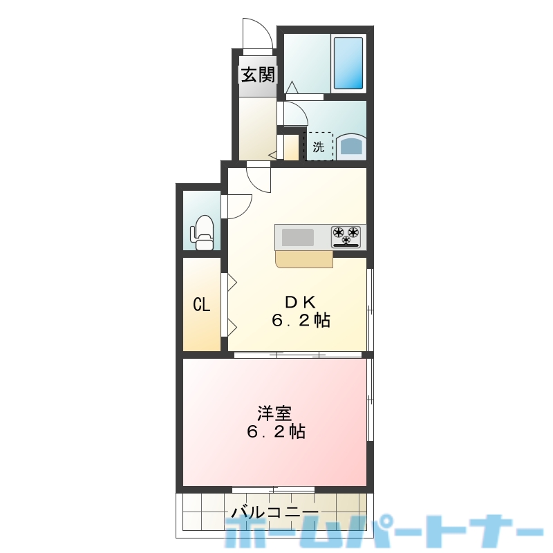 ピーススクエア石井　Ｂ棟の間取り