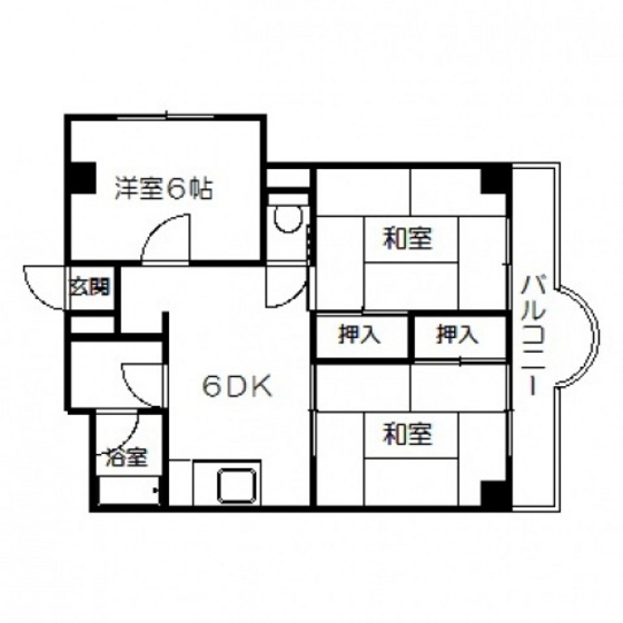 【広島市東区牛田旭のマンションの間取り】