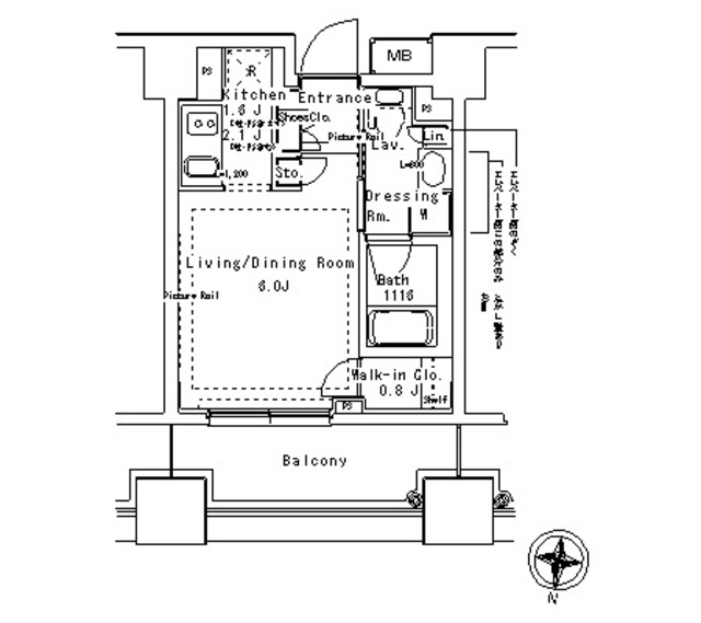 文京区湯島のマンションの間取り