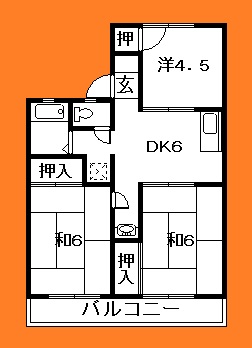 市川市柏井町のアパートの間取り