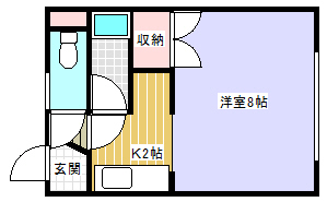 コーポ時計台Ａの間取り