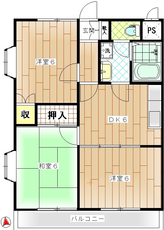 グリーンシティマンションの間取り