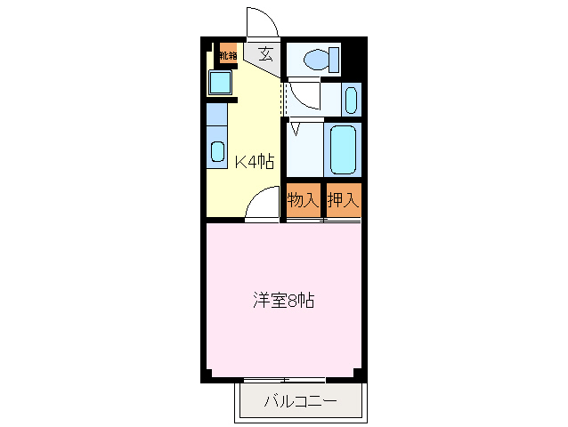 松阪市射和町のアパートの間取り