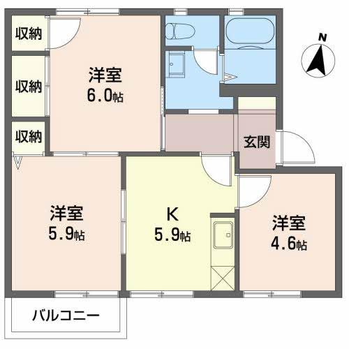 サンフルール岸岡?Ｃの間取り