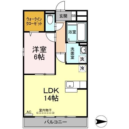 徳島市南島田町のマンションの間取り