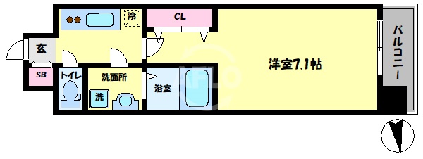 ワールドアイ難波南PORTAの間取り