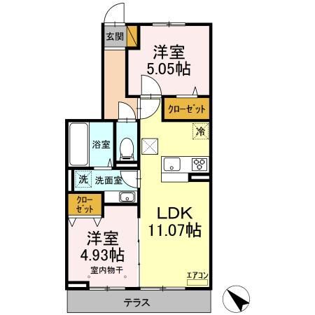 フジヴェール　七番館の間取り