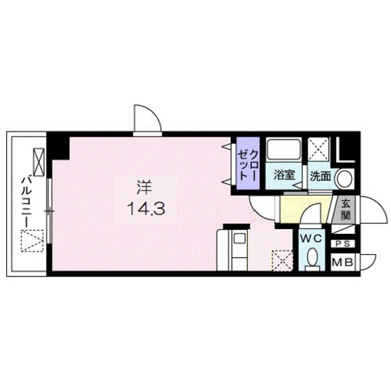 岡山市北区京橋南町のマンションの間取り