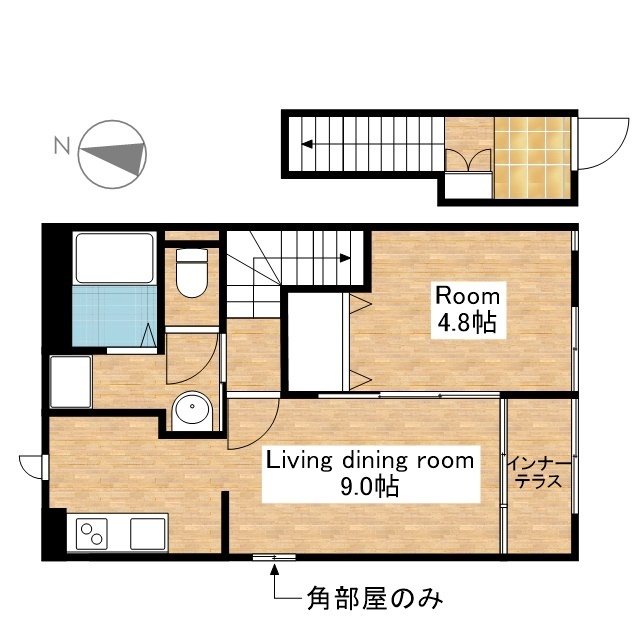 米原市下多良のマンションの間取り