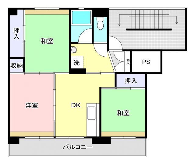 ビレッジハウス白河2号棟の間取り