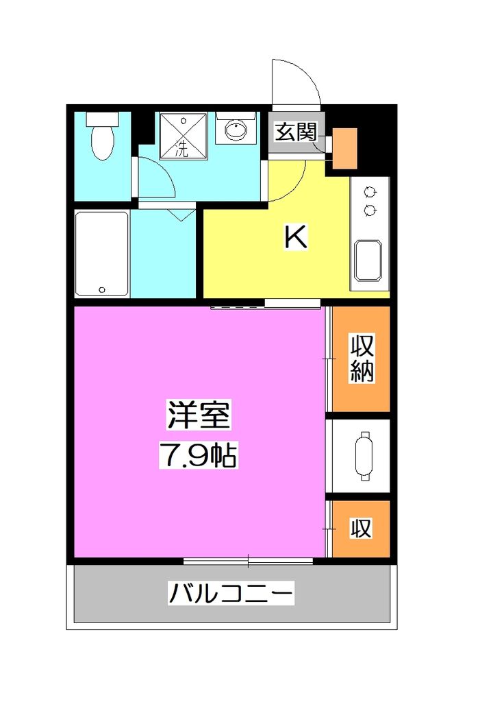 所沢市喜多町のマンションの間取り