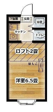 郡山市田村町徳定のアパートの間取り