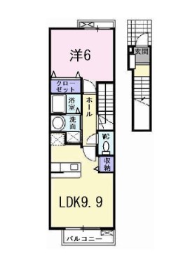 高砂市阿弥陀町阿弥陀のアパートの間取り