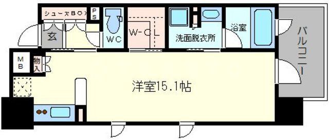 パークアクシス心斎橋の間取り