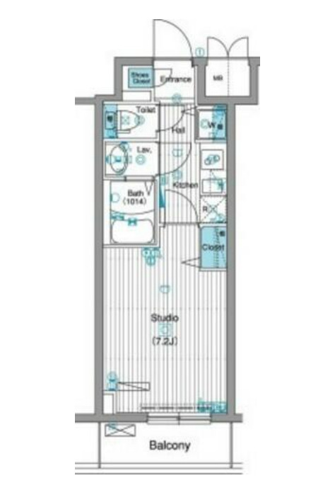 中央区銀座のマンションの間取り