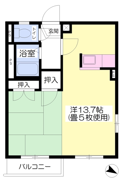 エステート麗Ｂ棟の間取り