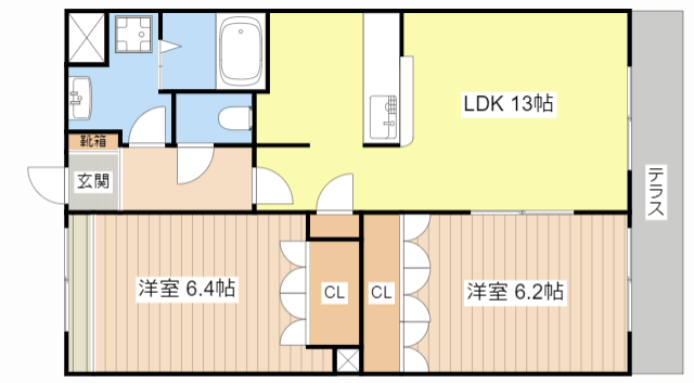 プランドール悠の間取り