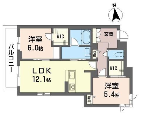 さいたま市緑区東浦和のマンションの間取り