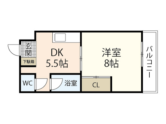 広島市中区小町のマンションの間取り