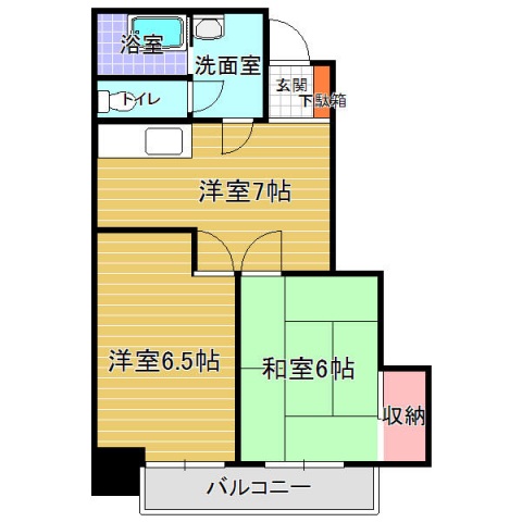 【広島市中区本川町のマンションの間取り】