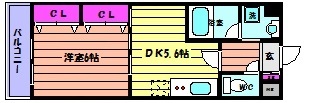 神戸市東灘区御影中町のマンションの間取り