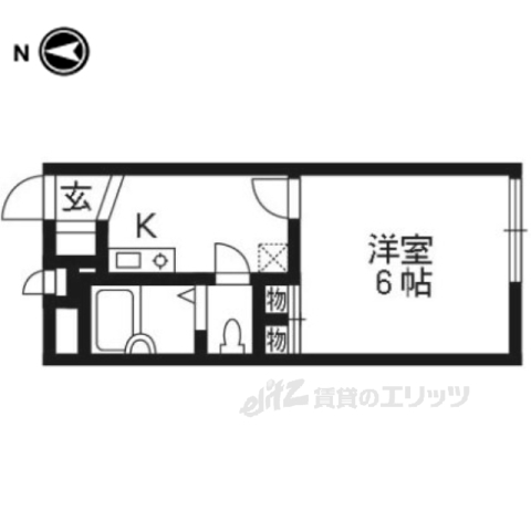 レオパレスブライトン新田辺の間取り