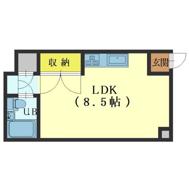 函館市千歳町のマンションの間取り