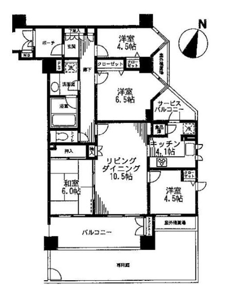 シーアイマンション池上の間取り