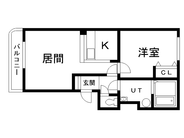 エスティ三番舘２１４の間取り