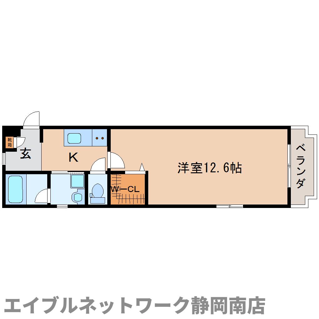 静岡市駿河区南町のマンションの間取り