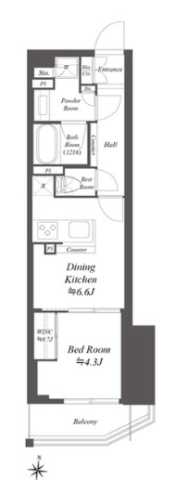 江東区塩浜のマンションの間取り