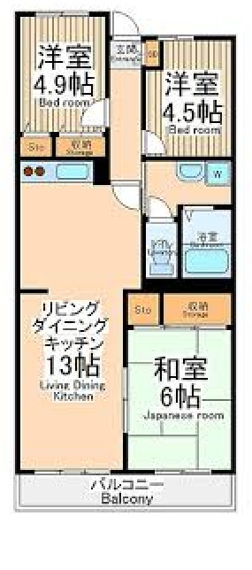 カームタウン相模が丘の間取り