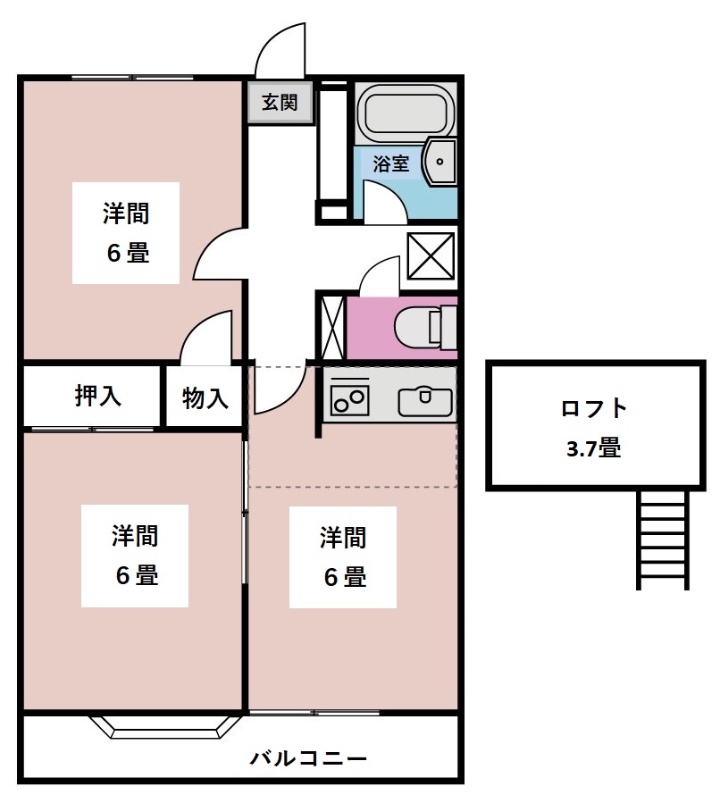 サンパレス上諏訪の間取り