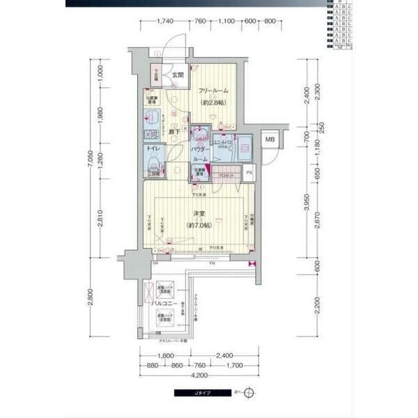 名古屋市中区錦のマンションの間取り