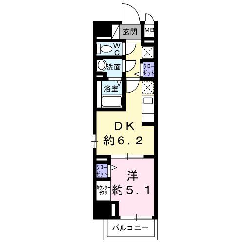 台東区三ノ輪のマンションの間取り