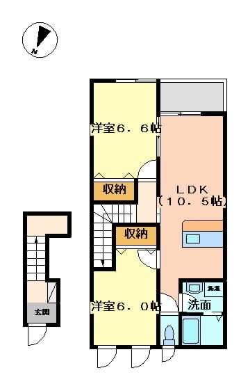 コンフォート洲之内の間取り