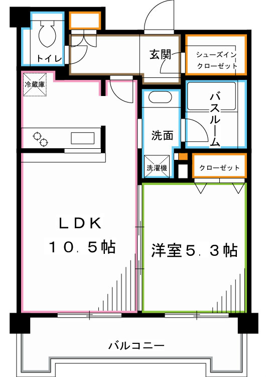 プレミアコンフォート西荻窪の間取り