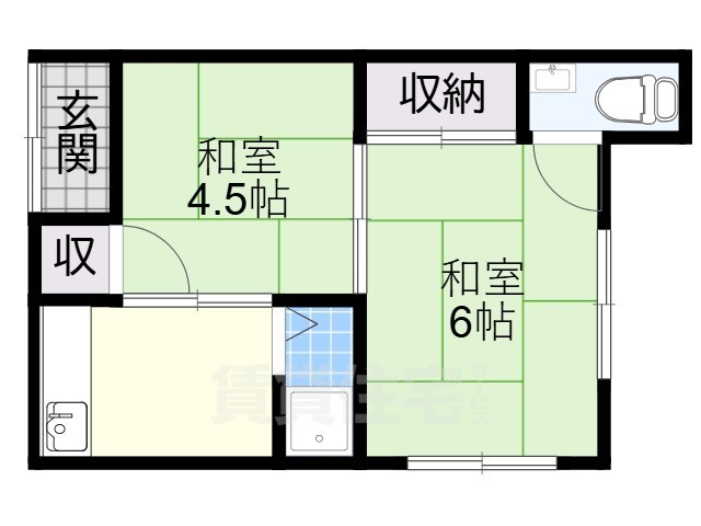 西川コーポの間取り