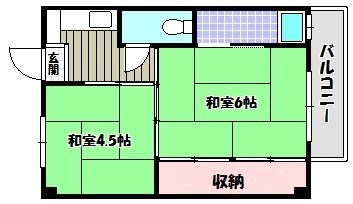 ビレッジハウス南野田2号棟の間取り