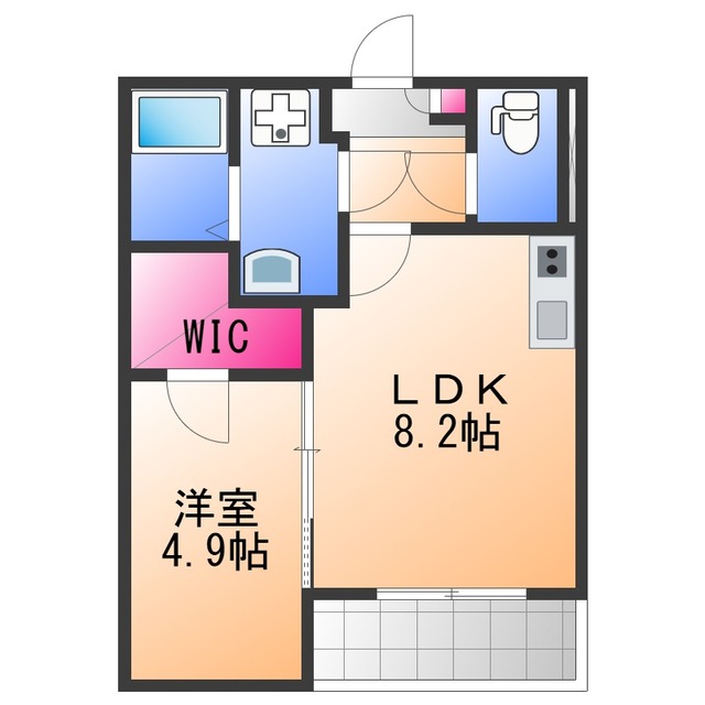 岸和田市上野町東のアパートの間取り