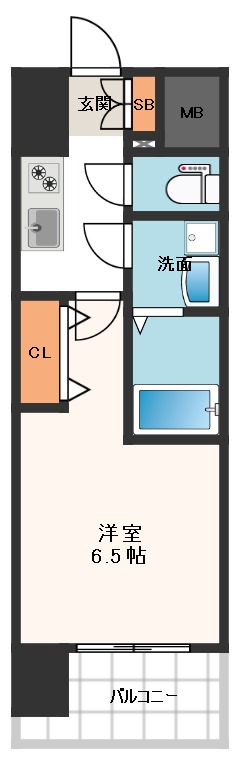 エスリードレジデンス大阪難波の間取り