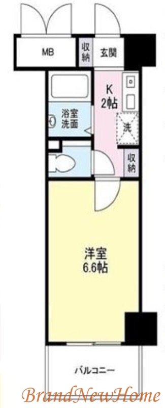 堺市堺区住吉橋町のマンションの間取り