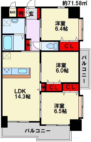 TGボナール浅川台 A棟の間取り