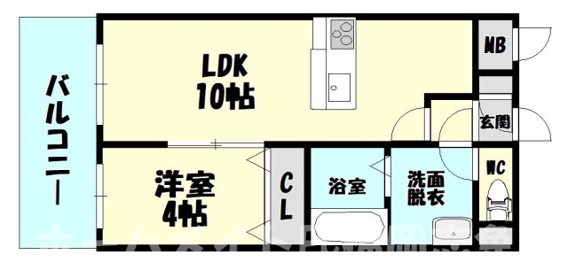 糟屋郡粕屋町原町のマンションの間取り