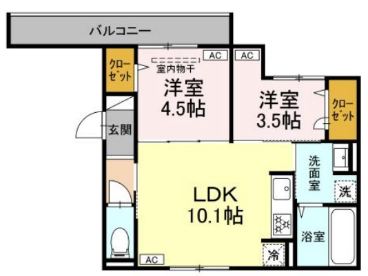 (仮)北区豊島7丁目PJ A棟の間取り