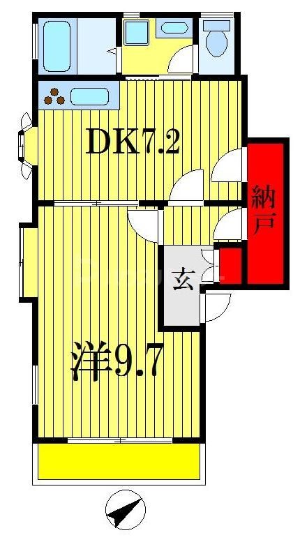 市川市大野町のアパートの間取り